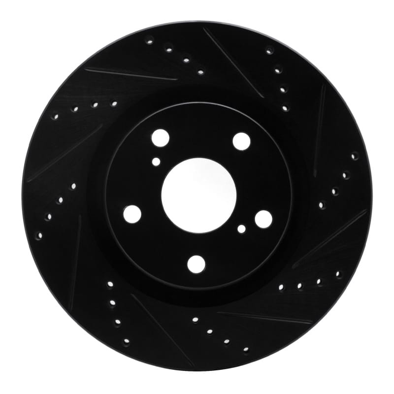 R1 Concepts — R1 21-25 Mercedes-Benz E450 Rear Right Drilled & Slotted Black Brake Rotor