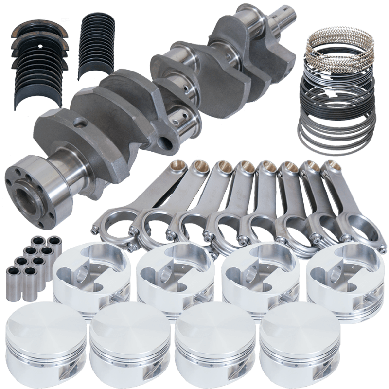 Eagle — Eagle Chevy 454 1Pc 4.000in Crank 6.385in H-Beam -3cc Flat Top 4.310in Pistons Rotating Assembly
Heavy Duty Assembly