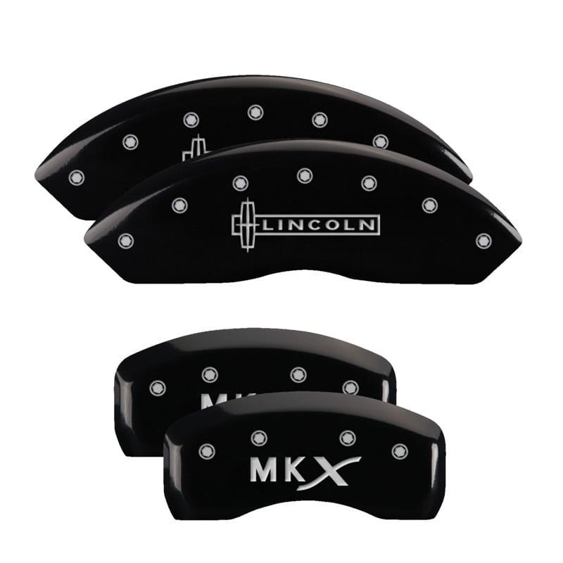 MGP — MGP 4 Caliper Covers Engraved Front Lincoln Engraved Rear MKX Black finish silver ch
Caliper Covers