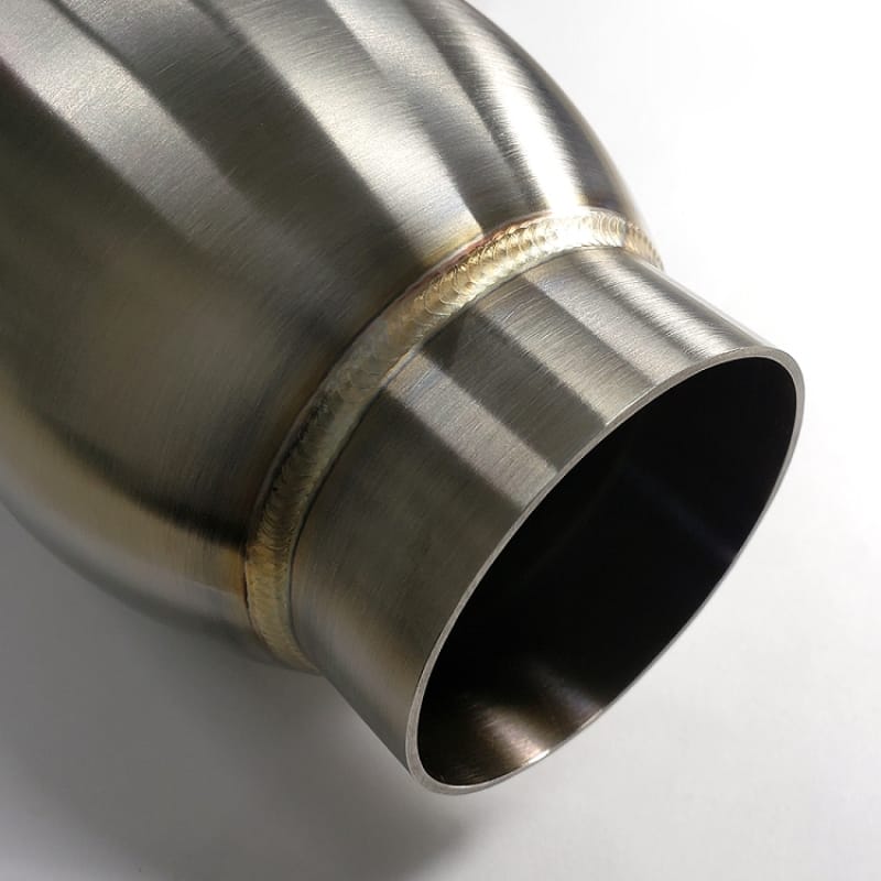 Stainless Bros — Stainless Bros 3.5in Round Body x 12.0in Length 2.50in Inlet/Outlet Bullet Resonator