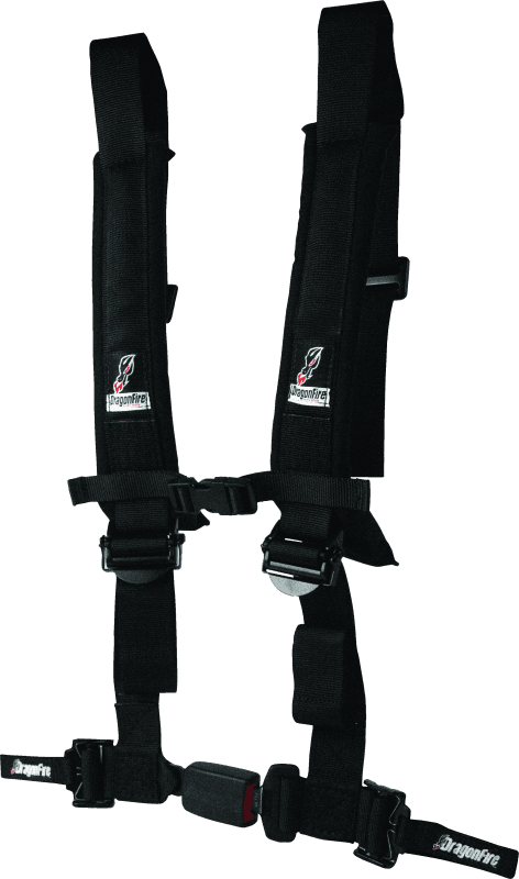 DragonFire Racing — Harness Restraint, H-Style, 4-Point, EZ-Adjust, 2 in. Buckle, Black