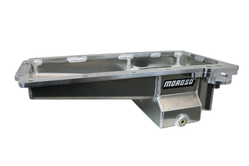 Moroso — Moroso GM LS Swap (w/Spin-On Oil Filter Adapter) Road Race Baffled Wet Sump 7qt 6in Aluminum Oil Pan