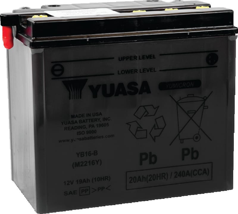 Yuasa Battery — Yuasa YB16-B Yumicron 12-Volt Battery