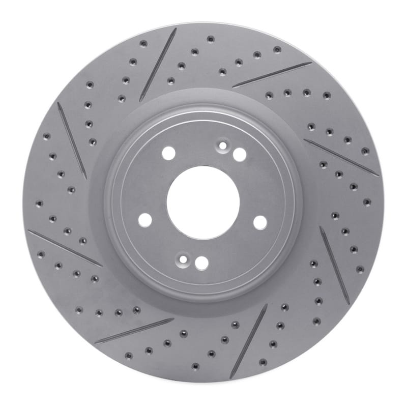R1 Concepts — R1 18-22 Genesis G70 Front Right Drilled & Slotted Geo-Carbon Rotor
