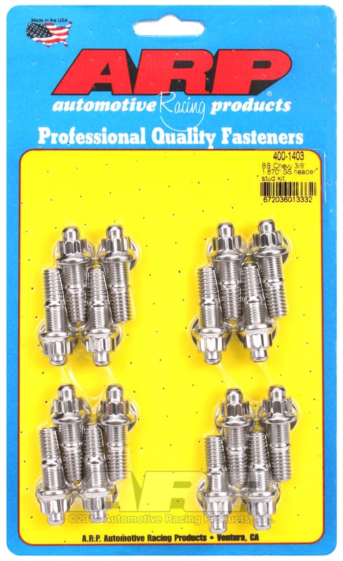 ARP — ARP BB Chevy 3/8 x 1.670 SS Header Stud Kit