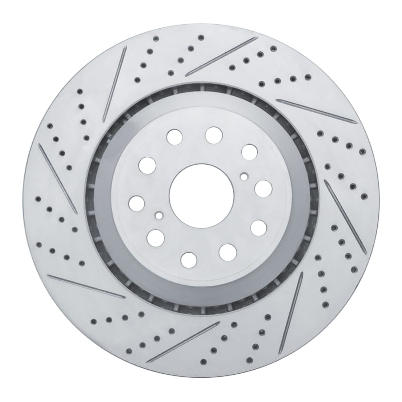 R1 Concepts — R1 07-23 Lexus Ls460 Left Front Drilled & Slotted Geo-Carbon Rotor