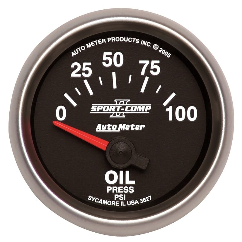 AutoMeter — Autometer Sport-Comp II 52mm 0-100 PSI Short Sweep Electronic Oil Pressure Gauge
2-1/16" OIL PRESS, 0