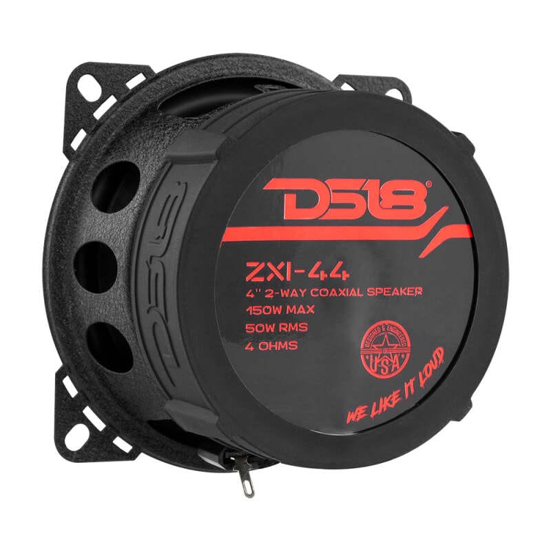 DS18 — DS18 4in 50 Watts RMS 4 ohm 2-Way Coaxial Speaker w/ Kevlar Cones