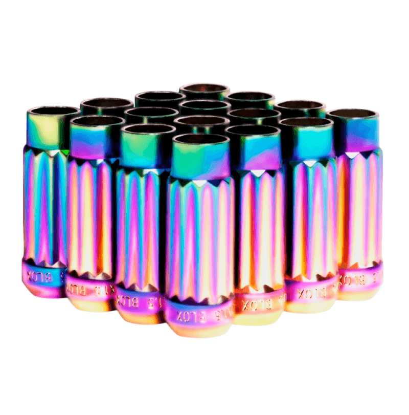 BLOX Racing — BLOX Racing 12-Sided P17 Tuner Lug Nuts 12x1.25 - NEO Chrome Steel - Set of 16