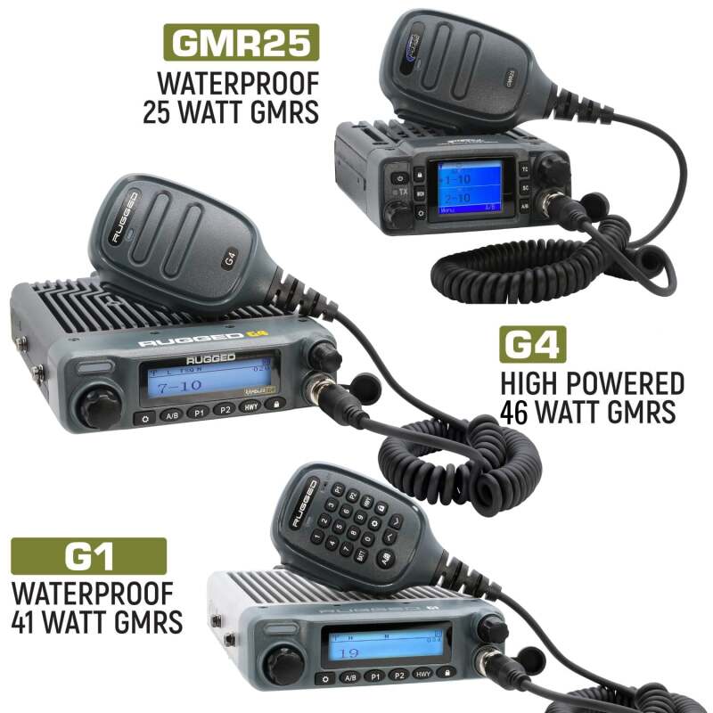 Rugged Radios — Rugged Radios Jeep Wrangler JL/JLU/Gladiator JT 2-Way GMRS Radio Kit 41 Watt - G1 Waterproof