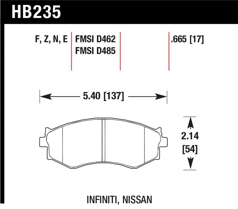 Hawk Performance — Hawk 91-96 Infiniti G20/ Nissan 240SX/ Sentra HPS Street Front Brake Pads
Disc Brake Pad