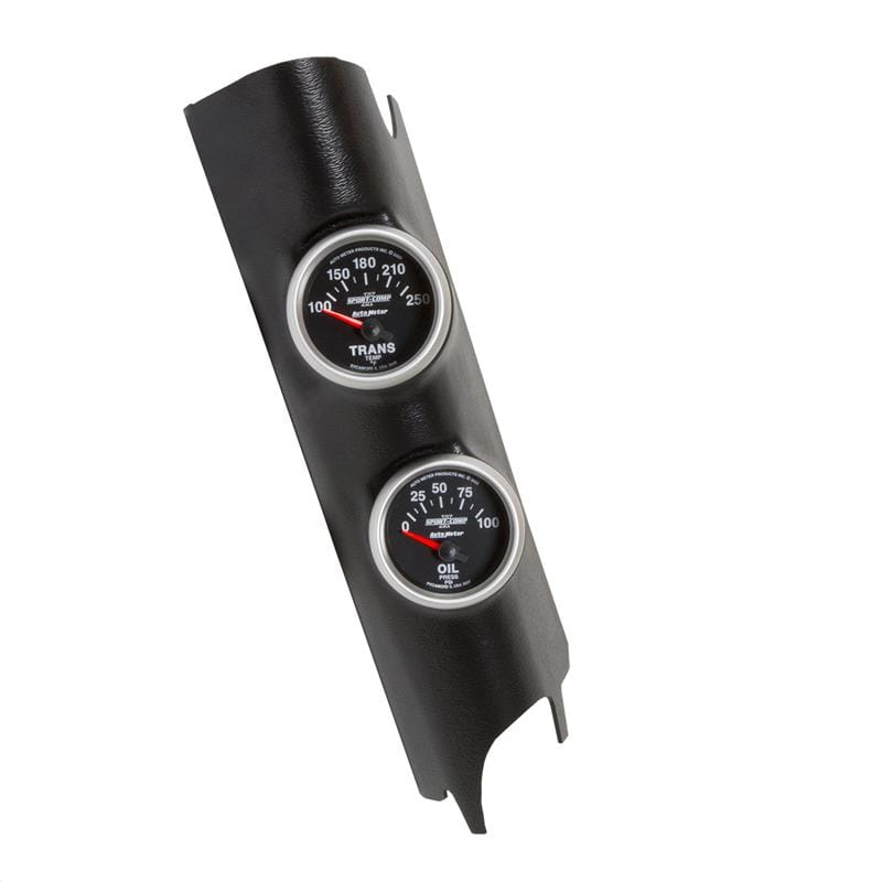 AutoMeter — GAUGE KIT, A-PILLAR, JEEP WRANGLER (JK) 11-18, OIL PSI/TRANS, 100PSI/250?F SC-II