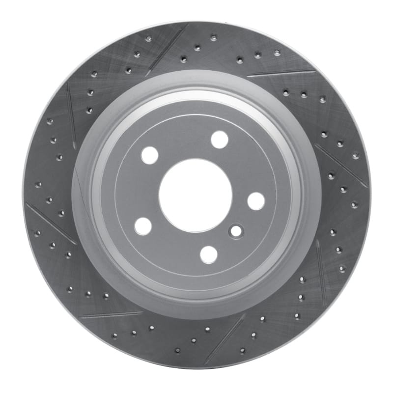 R1 Concepts — R1 12-19 Mercedes-Benz Gle43 AMG Rear Left Drilled & Slotted Geo-Carbon Rotor