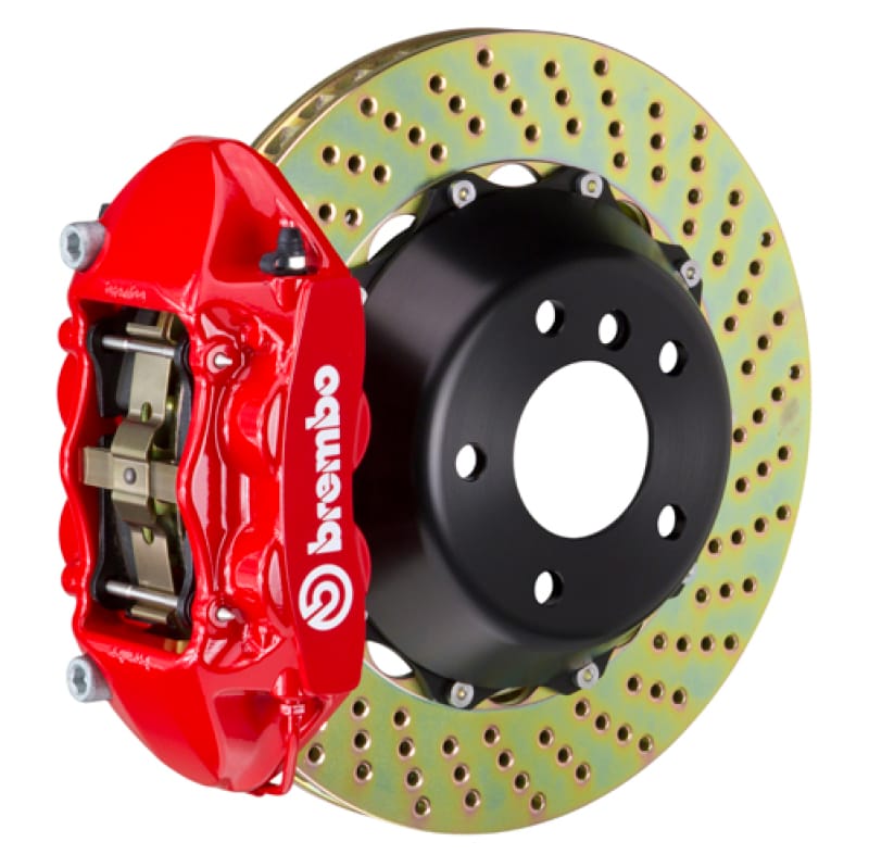 Brembo — Brembo 09-16 Z4 sDrive 28i/30i/35i Front GT BBK 4 Piston Cast 365x29 2pc Rotor Drilled-Red