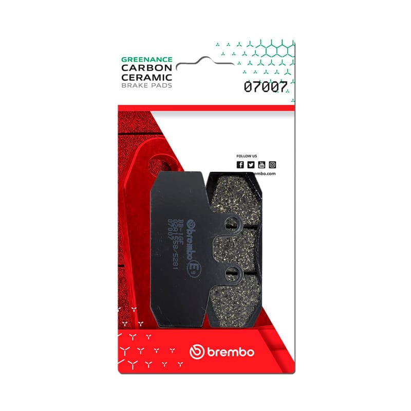 Brembo OE Powersports — Brembo OE Honda Sj Carbon Ceramic Brake Pad - Front