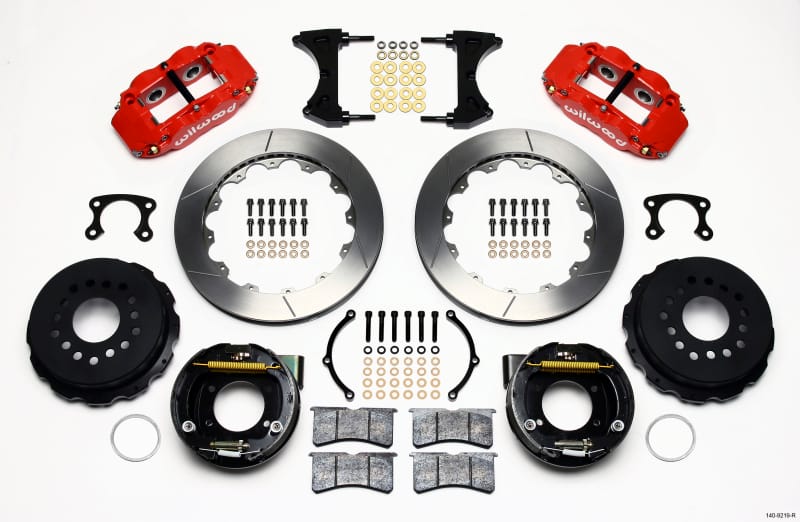 Wilwood — Wilwood Narrow Superlite 4R Rear P-Brk Kit 12.88in Red Big Ford New Style 2.50in Offset
BRAKE KIT