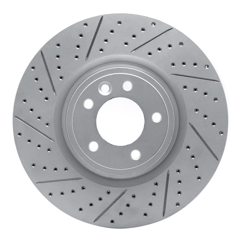 R1 Concepts — R1 18-24 Land Rover Range Rover Front Left Drilled & Slotted Geo-Carbon Rotor