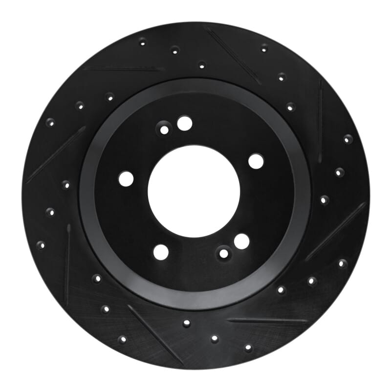 R1 Concepts — R1 -22 Hyundai Veloster N Rear Right Drilled & Slotted Black Brake Rotor
R1 Brake Rotor Drill