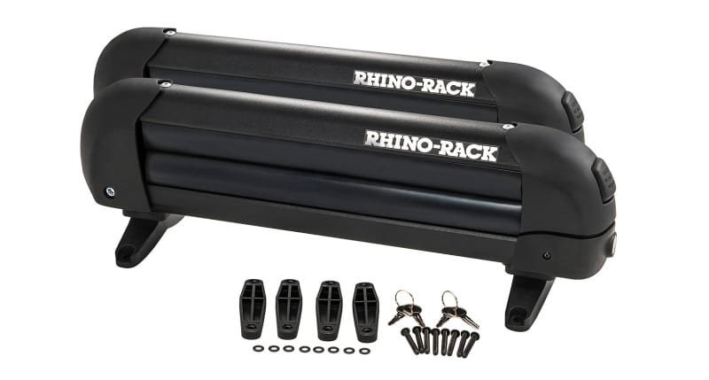 Rhino-Rack — Rhino-Rack Universal Ski/Snowboard Carrier - Fits 3 Pairs of Skis or 2 Snowboards - Black