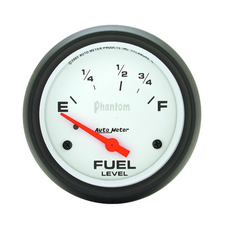 AutoMeter — AutoMeter Gauge Fuel Level 2-5/8in. 73 Ohm(e) to 10 Ohm(f) Elec Phantom
2-5/8" FUEL LEVEL, 7