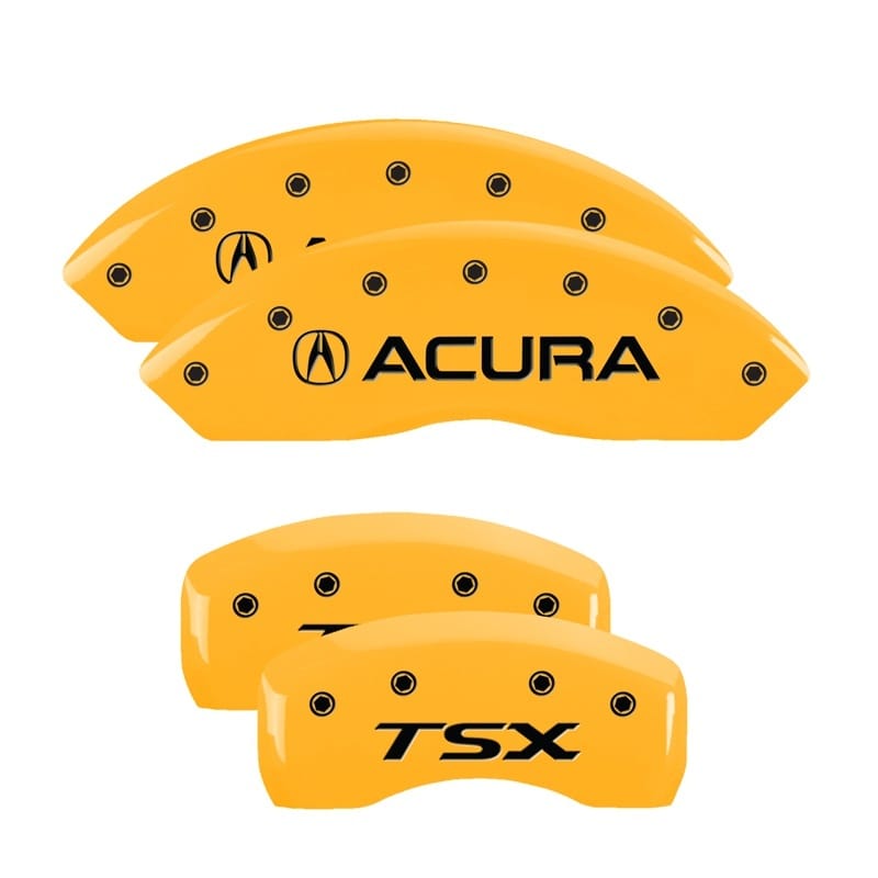 MGP — MGP 4 Caliper Covers Engraved Front Acura Engraved Rear TSX Yellow finish black ch
Caliper Covers