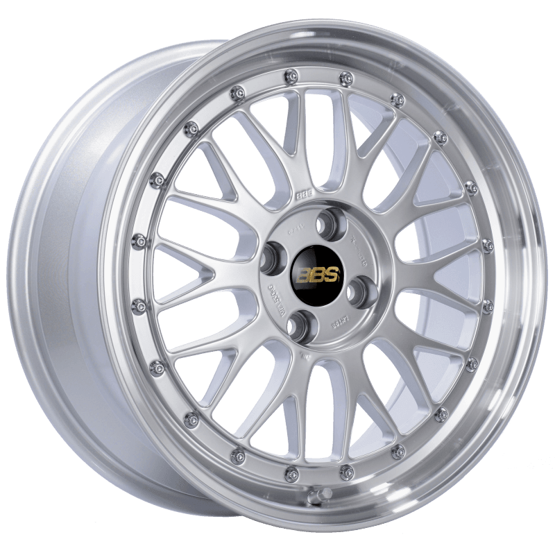 BBS — BBS LM 17x7.5 4x100 ET40 Diamond Silver Center Diamond Cut Lip Wheel -70mm PFS/Clip Required