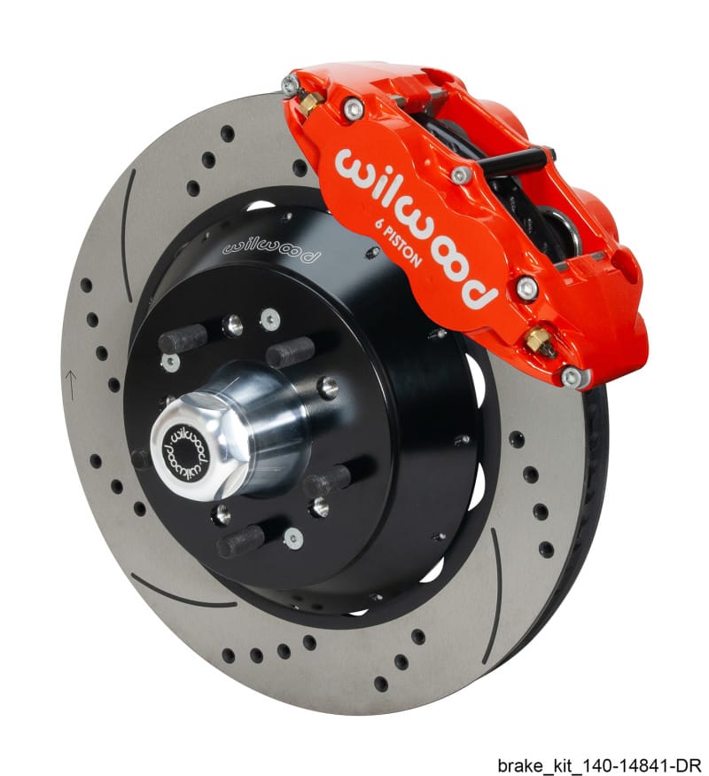 Wilwood — Wilwood Narrow Superlite 6R Red Front Big Brake Kit Ford 14in Drilled/Slotted Rotor
BRAKE KIT