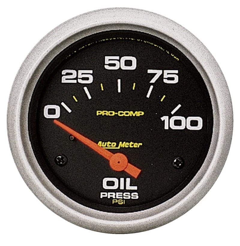 AutoMeter — Autometer Pro Comp Short Sweep Electronic 0-100 PSI Oil Pressure Gauge
2-5/8" OIL PRESS, 0-