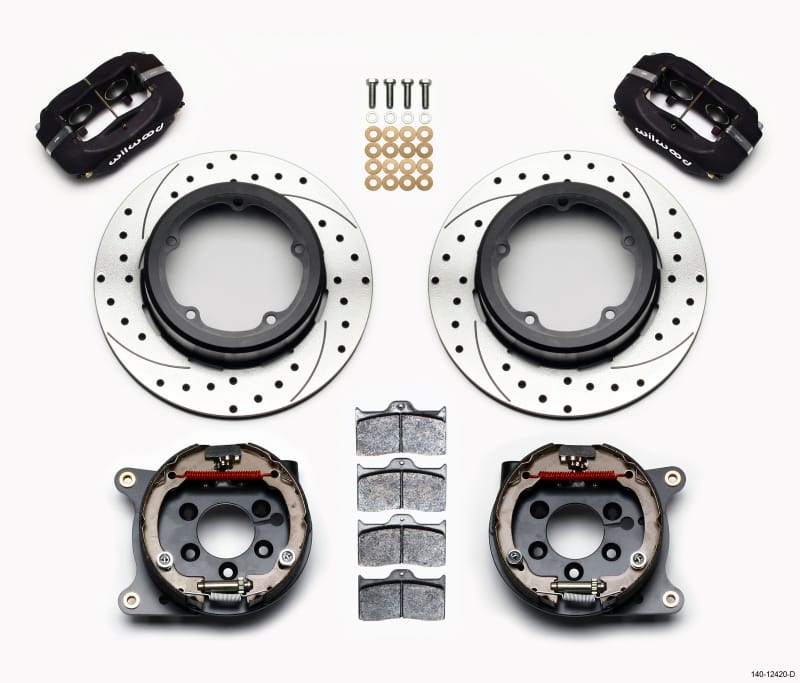 Wilwood — Wilwood Forged Dynalite P/S Park Brake Kit Drilled Strange Eng Floater 3.49in Offset
BRAKE KIT
