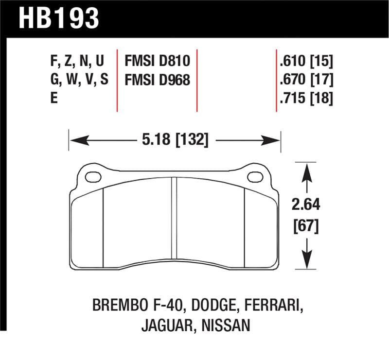 Hawk Performance — Hawk Rotora FC4 DTC-70 Race Brake Pads
Disc Brake Pad