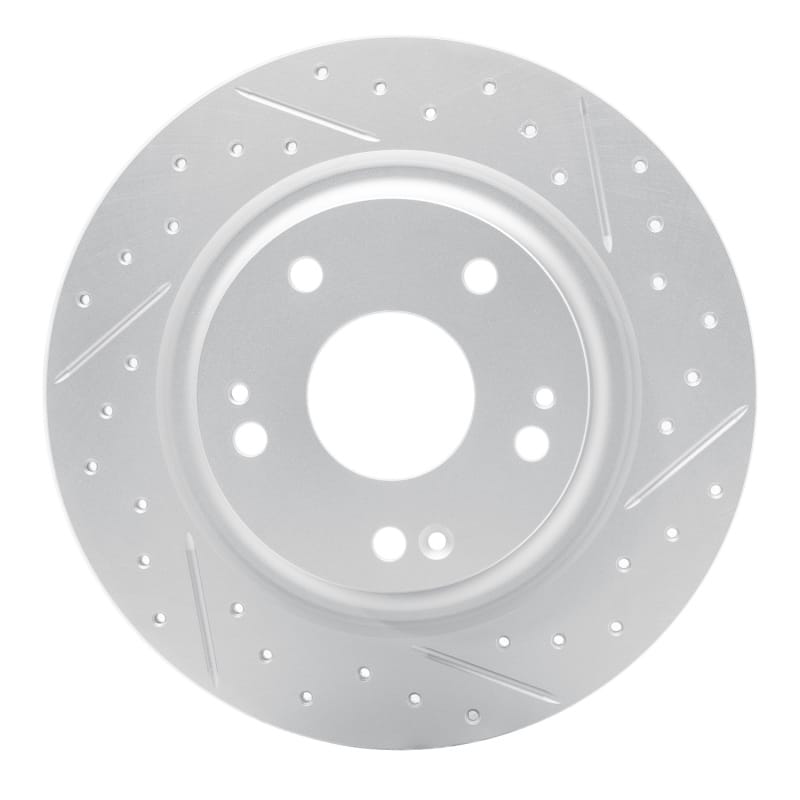 R1 Concepts — R1 17-20 Honda Civic Sedan Rear Right Drilled & Slotted Geo-Carbon Rotor
