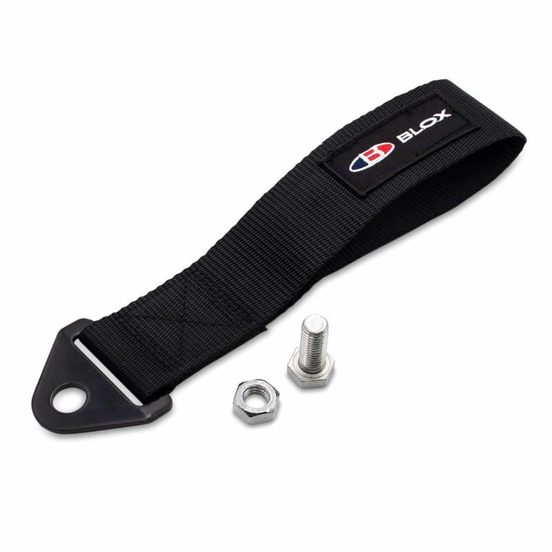 BLOX Racing — BLOX Racing Universal Tow Strap With BLOX Logo - Black