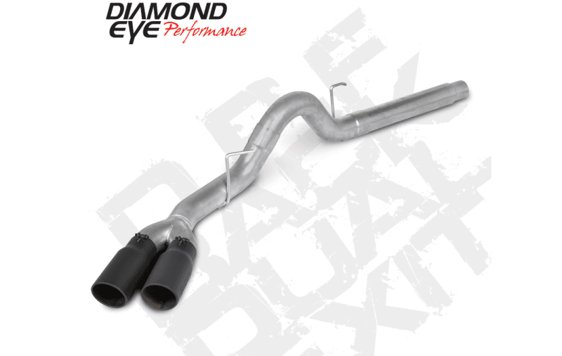 Diamond Eye Performance — Diamond Eye 18-19 Ford 3.0L Pwrstrk F150 - 4in Alum DPF Back Exh Kit Sprt Dual w/Tips 4512BRA-DEBK