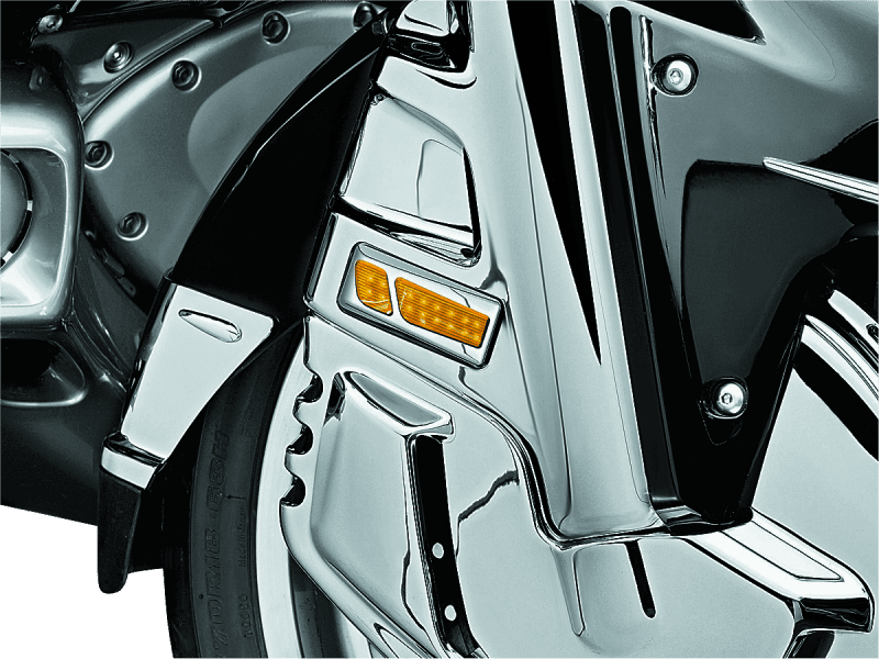 Kuryakyn — Kuryakyn L.E.D. Front Reflector Conversion Light Amber Chrome