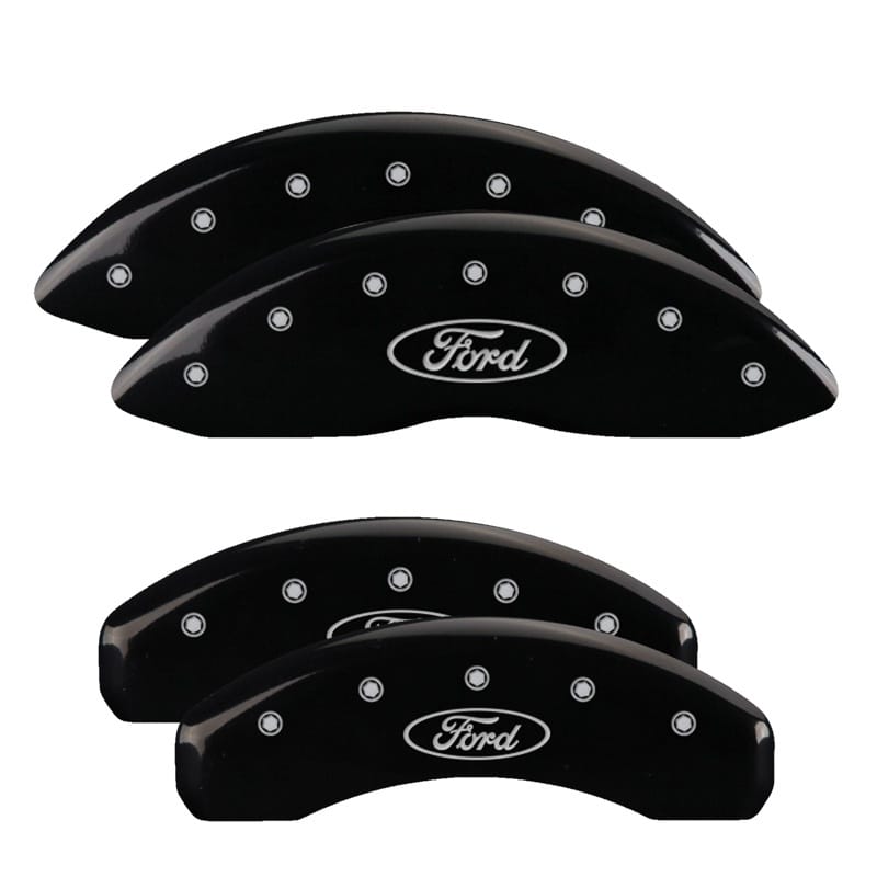 MGP — MGP 4 Caliper Covers Engraved Front & Rear Oval logo/Ford Black finish silver ch
Caliper Covers