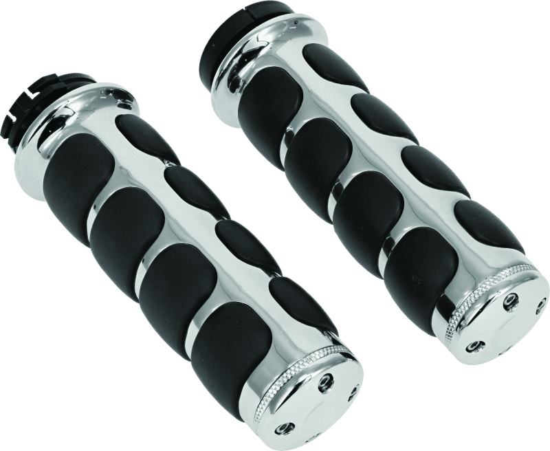 Kuryakyn — Premium ISO Grips Without Throttle Boss Dual Cable Chrome