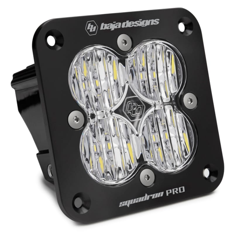 Baja Designs — Baja Designs Squadron Pro Black Wide Cornering Pattern Flush Mount LED Light Pod - Black