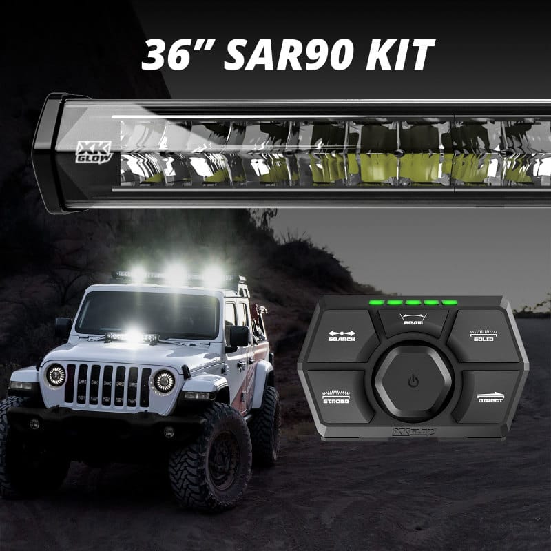 XKGLOW — XK Glow SAR90 Light Bar Kit Emergency Search and Rescue Light System 36In
