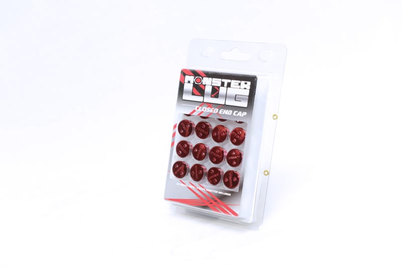 Wheel Mate — Wheel Mate Monster Lug Nut Caps - Red 14x1.50