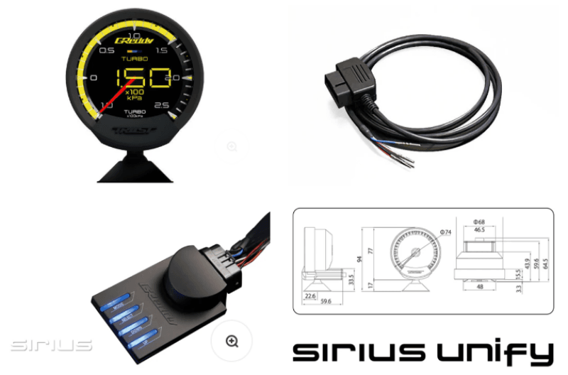GReddy — GReddy Sirius OBD Set (Turbo Unify) - 74mm