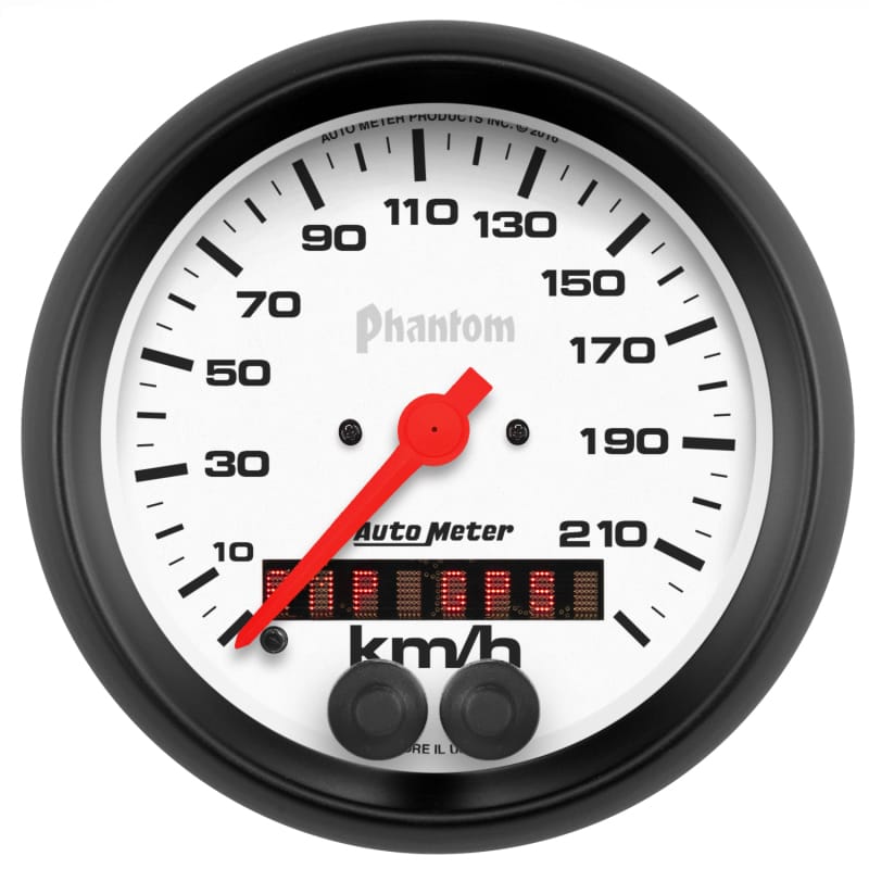 AutoMeter — Autometer Phantom 3-3/8in. 0-225KM/H (GPS) Speedometer Gauge
3-3/8" SPEEDO, 225 k