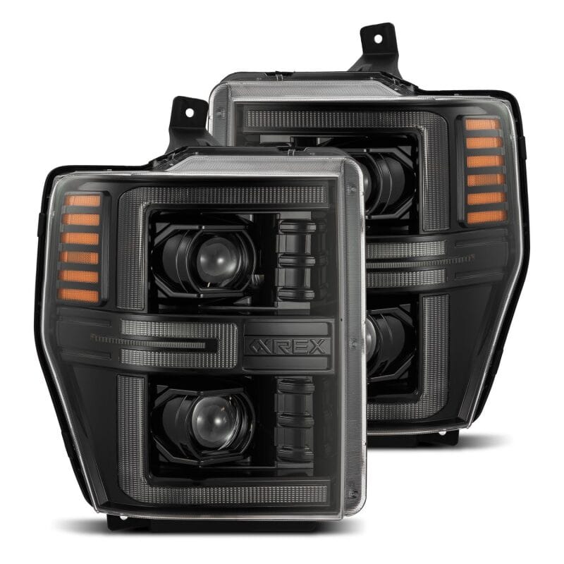 AlphaRex — AlphaRex 08-10 Ford F250-550 LUXX-Series LED Projector Headlights Alpha-Blk w/Activ Light/Seq Signal
Projector Headlights