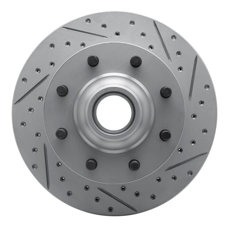 R1 Concepts — R1 71-95 Chevrolet P20 Van Front Right Drilled & Slotted Geo-Carbon Rotor