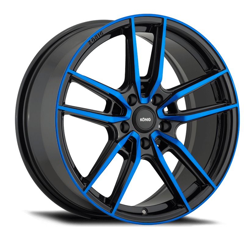 Konig — Konig Myth 18x8 5x108 ET43 Gloss Black w/ Blue Tinted Clearcoat