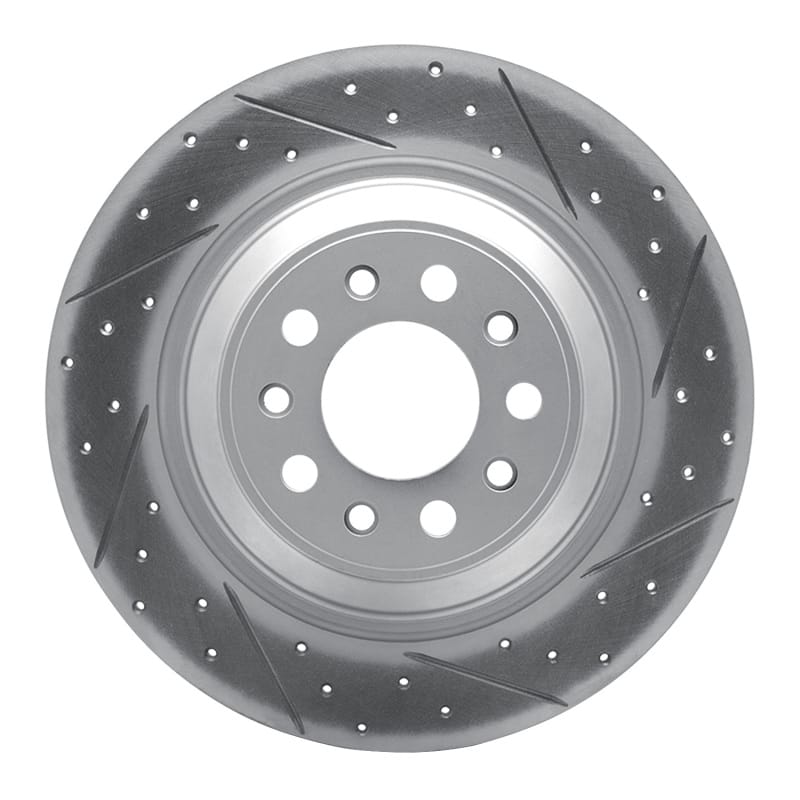 R1 Concepts — R1 14-23 Jeep Cherokee Rear Right Drilled & Slotted Geo-Carbon Rotor