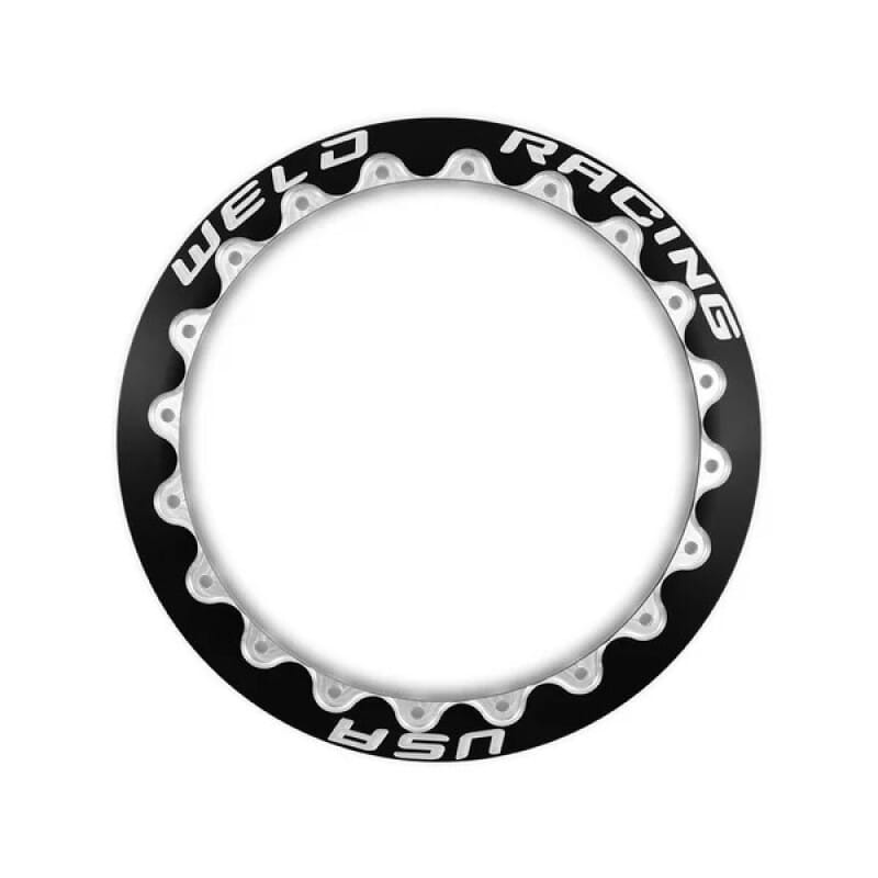 Weld — Weld Double Beadlock Ring 15in. / 18-Hole M/T Scallop Alpha 1 1 Ring - Black