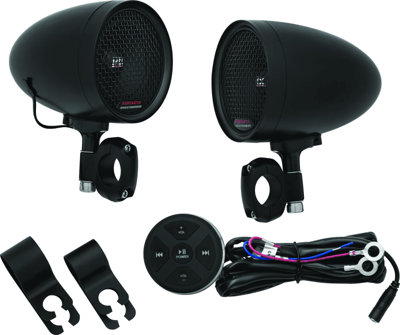 Kuryakyn — Road Thunder Speaker Pods Bluetooth Audio Controller Satin Black