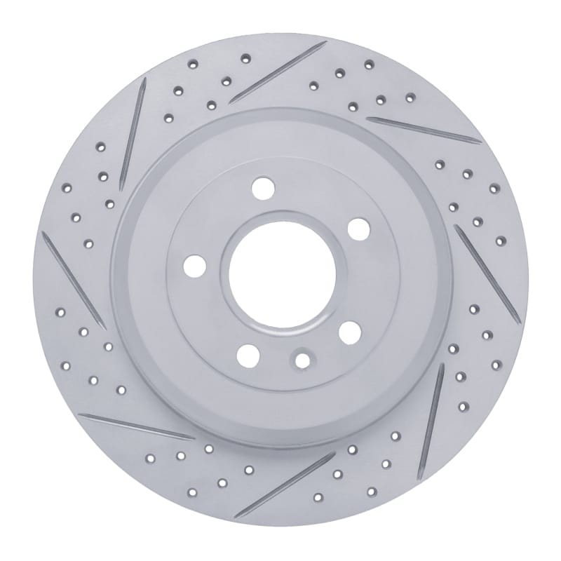 R1 Concepts — R1 05-19 Ford Taurus X Rear Left Drilled & Slotted Geo-Carbon Rotor