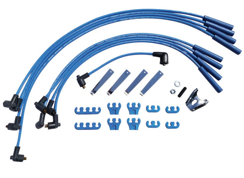 Moroso — Moroso Chevrolet Big Block Ignition Wire Dress-Up Kit - Pre-HEI - Blue Max - Spiral Core