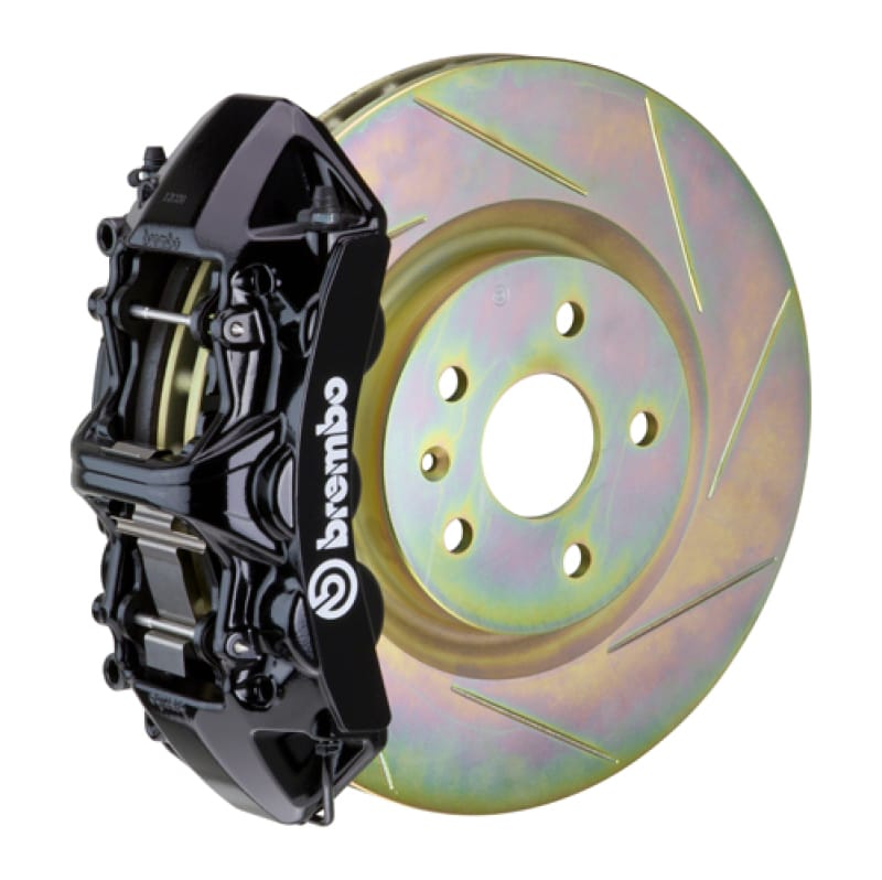 Brembo — Brembo 10-15 Camaro V6 Front GT BBK 6 Piston Cast 355x32 1pc Rotor Slotted Type-1-Black